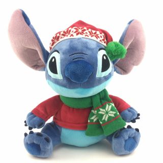 Disney Store Holiday Stitch Plush Christmas Stuffed Animal 13”