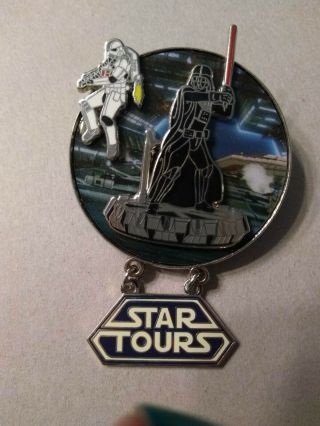 Retired 2011 Disney Disneyland Jumbo 3d Dangle Pin Star Wars Tours Darth Vader