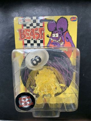 Planet Toys Rat Fink Action Figure Mooneyes Yellow Ed Roth Big Daddy Beast Rare