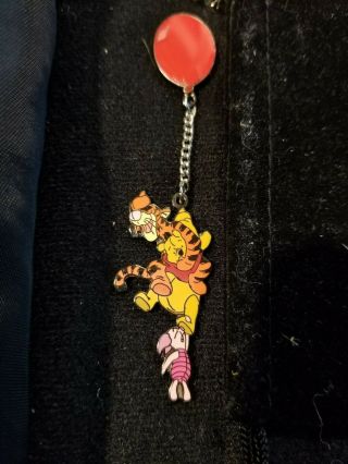 Tigger Pooh And Piglet Balloon Pulling On Chain Winnie The Pooh Disney Pin