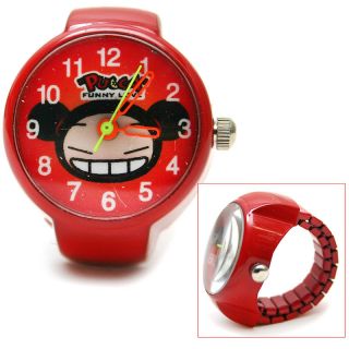 Pucca Ring Finger Watch Red Cute Stainless Real Watch