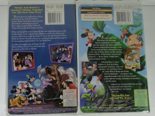 Disney Mickey Mouse movies 2 VHS tapes ' House of villians ' - ' Fun & Fancy ' 3
