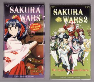 Anime: Sakura Wars Vols 1 & 2 (dubbed - - 1999) 2 Vhss Based On Video Game