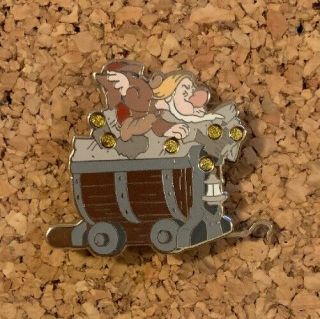 Disney Pin Seven Dwarfs Mine Train Gem Mystery Cars - Sneezy Dwarf