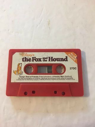 Vintage 1990 Disney The Fox and the Hound Story Book & Cassette Tape 2
