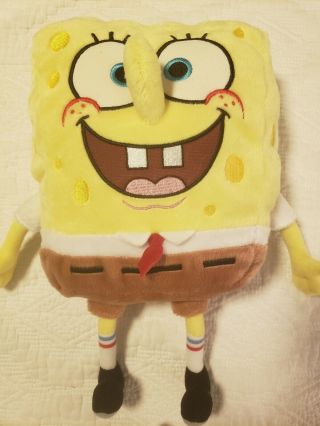Nickelodeon 11” Sponge Bob Square Pants Plush Toy Spongebob Stuffed Animal Euc