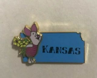 Disney Pin State Character Pins Winnie The Pooh Kansas Piglet