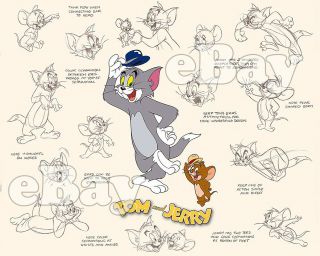 Rare Tom And Jerry Cartoon Color Photo Hanna Barbera Studios Mgm