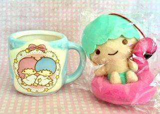 Sanrio Little Twin Stars Kiki Lala Mug Cup 2013 With Stuffed Toy Kawaii