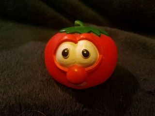 1998 VEGGIE TALES Bob Tomato and Junior Asparagus Rubber Squeak Toys Collectible 2