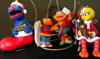Sesame Street Christmas Tree Ornaments Big Bird,  Grover,  Ernie,  Muppet,  & Zoe