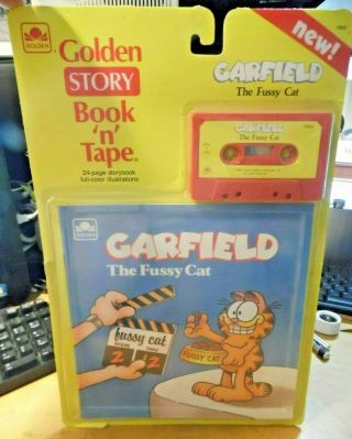 Garfield Fussy Cat Golden Story Book Cassette Tape 1988 Vintage