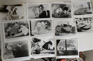 Walt Disney Presents The Rescuers Set Of Eleven R1980s 8 X 10 Movie Stills Vf/nm