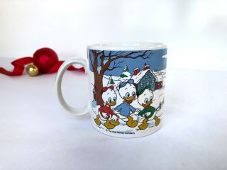 Vintage 1988 Walt Disney Applause Mug Donald Daisy Duck Christmas Coffee