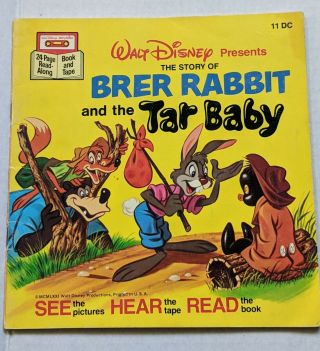 1977 Vintage Walt Disney Brer Rabbit And The Tar Baby Book Only