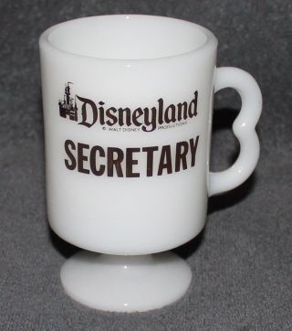 Vintage Disneyland Secretary Coffee Mug Cup Walt Disney Productions Usa