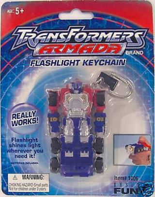 Optimus Prime Transformers Armada Flashlight Keychain Keyring Basic Fun Retired