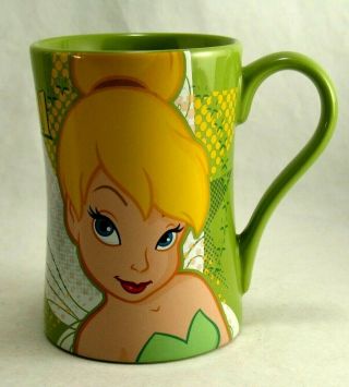 Disney Store Exclusive Tinker Bell Sassy & Blonde Disney Fairies Tall Green Mug