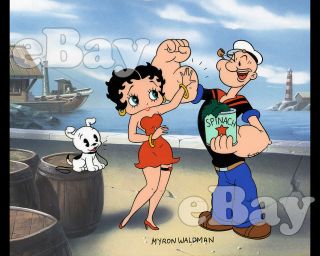 Rare Popeye & Betty Boop Cartoon Color Photo Fleischer Studios