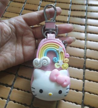Cute Pink Hello Kitty Car Key Wallets Key Holder Covers Pouch Case Bag Zipper