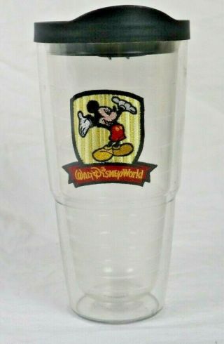 Walt Disney World Tervis Tumbler Insulated Plastic 24 Oz Clear Cup Mickey Mouse