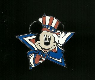 Mickey Mouse Usa Patriotic Uncle Sam Stars & Stripes Splendid Walt Disney Pin