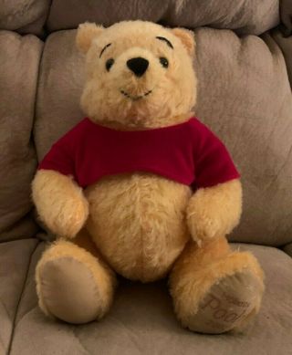 Winnie The Pooh 11 " Plush Bear Movable Leg Joints 2002 Disney Store Stuffed Doll