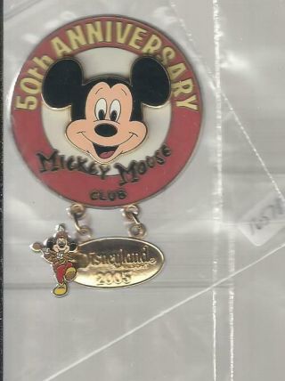 Disney Pin - Mickey Mouse Club 50th Anniversary - Dangle