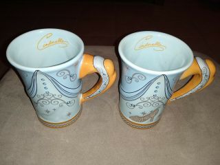 Disney Parks Cinderella Autograph Ceramic Tall Mug Authentic Coffee Tea