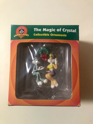 1997 Looney Tunes The Magic Of Crystal Ornament Bugs Bunny And Lola Bunny