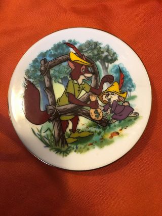 Disney’s Alphabet “r Is For Robin Hood” Miniature Collectible Plate 1968