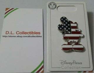 Disney Mickey Icon Usa American Flag Stars And Stripes Pin
