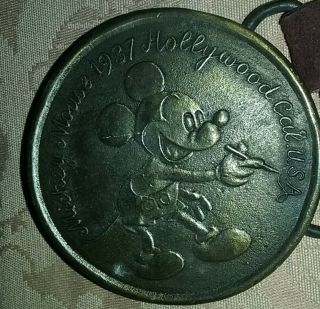 Mickey Mouse 1937 Solid Brass Vintage Belt Buckle Gift Idea