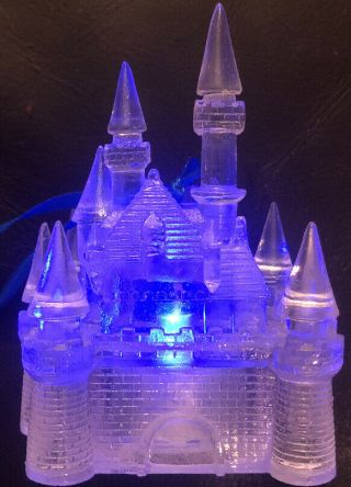 Disney Parks Sleeping Beauty Princess Aurora Multi Light Up Castle Ornament
