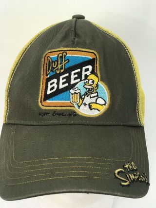 The Simpsons Duff Beer Trucker Hat,  Homer Simpson - Strap Back - Matt Groening