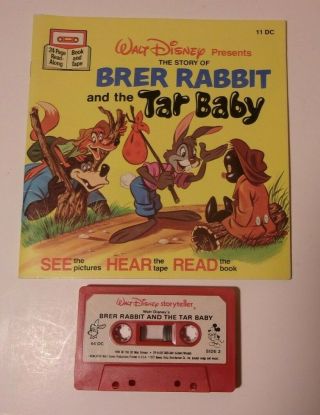 Disney Storyteller Brer Rabbit And The Tar Baby Read - Along Book & Cassette 1977