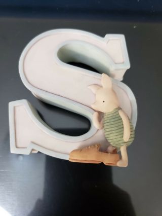Classic Winnie The Pooh Disney Alphabet Letter,  Ceramic,  Michel & Co - Letter S