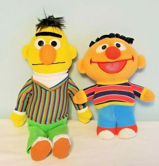Sesame Street 13 " Bert And 9 " Ernie Gund / Fisher Price Plush Figures