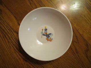 Vintage Disney Donald Duck Marching Melamine 5 " Bowl By Allied Chemical " 54 "
