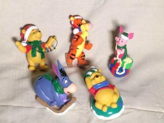 Disney Winnie The Pooh & Friends Rubber Christmas Tree Light Covers Set Of 5