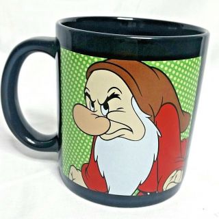 Disney Coffee Mug Black Grumpy Snow White,  16 Ounces Cup Collectible