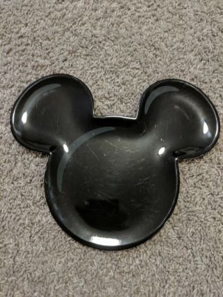 Set Of 2 Disney Parks Mickey Mouse Ears Icon Hard Plastic Plates Dishes Kids
