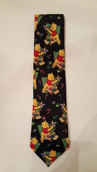 Winnie The Pooh Christmas Necktie Disney Neck Tie A.  A.  Milne