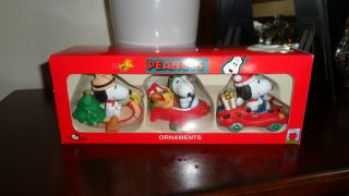 Peanuts Christmas Ornaments Snoopy Transportation Car Plane Canoe Kurt S Adler 3