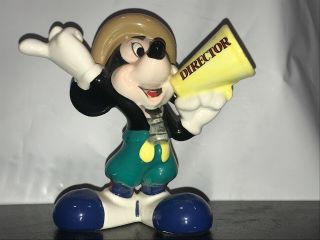 Vintage Disney Mgm Director Mickey Mouse Porcelain Figurine Japan