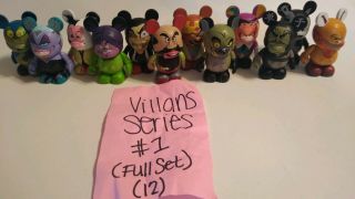 Disney Vinylmation Villains Series 1 Complete Set W/ Chaser