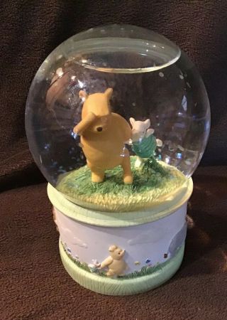 Disney Enesco Winnie The Pooh And Piglet Musical Waltz Of The Flowers Waterglobe
