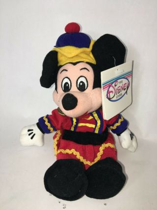 Walt Disney Prince Mickey Mouse Royal Guard Velvet Attire Plush Toy With Tag 10 "