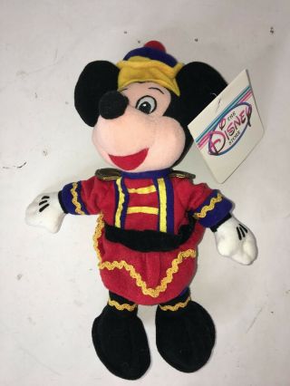 Walt Disney Prince Mickey Mouse Royal Guard Velvet Attire Plush Toy with Tag 10 