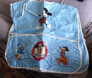 Vintage Mickey Mouse Club Toddler Child Activity Apron Bib Clothing Protector